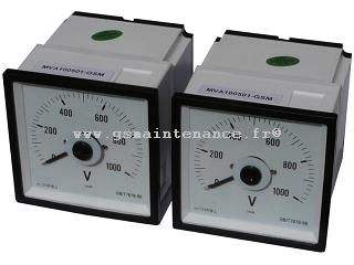 Analog display 90deg 240deg kV Voltmeter 96x96