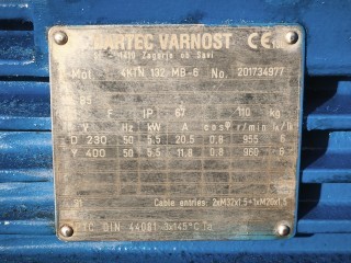 Plaque signalétique moteur 4KTN