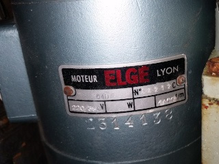 Etiquette signalétique moteur ELGE Lyon