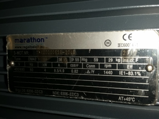 Moteur asynchrone Marathon Plaque signalétique 03 class=