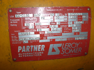 Alternateur Leroy Somer LSA44 génératrice